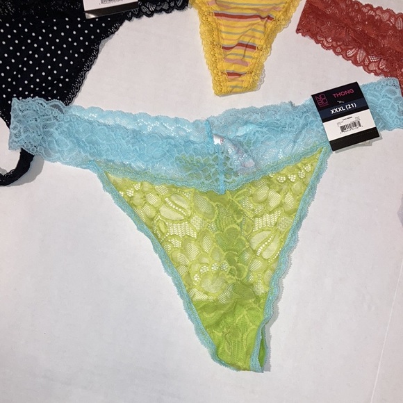 Lot of Lacey thongs underwear size XXXL juniors 21 plus size lace - Picture 2 of 6